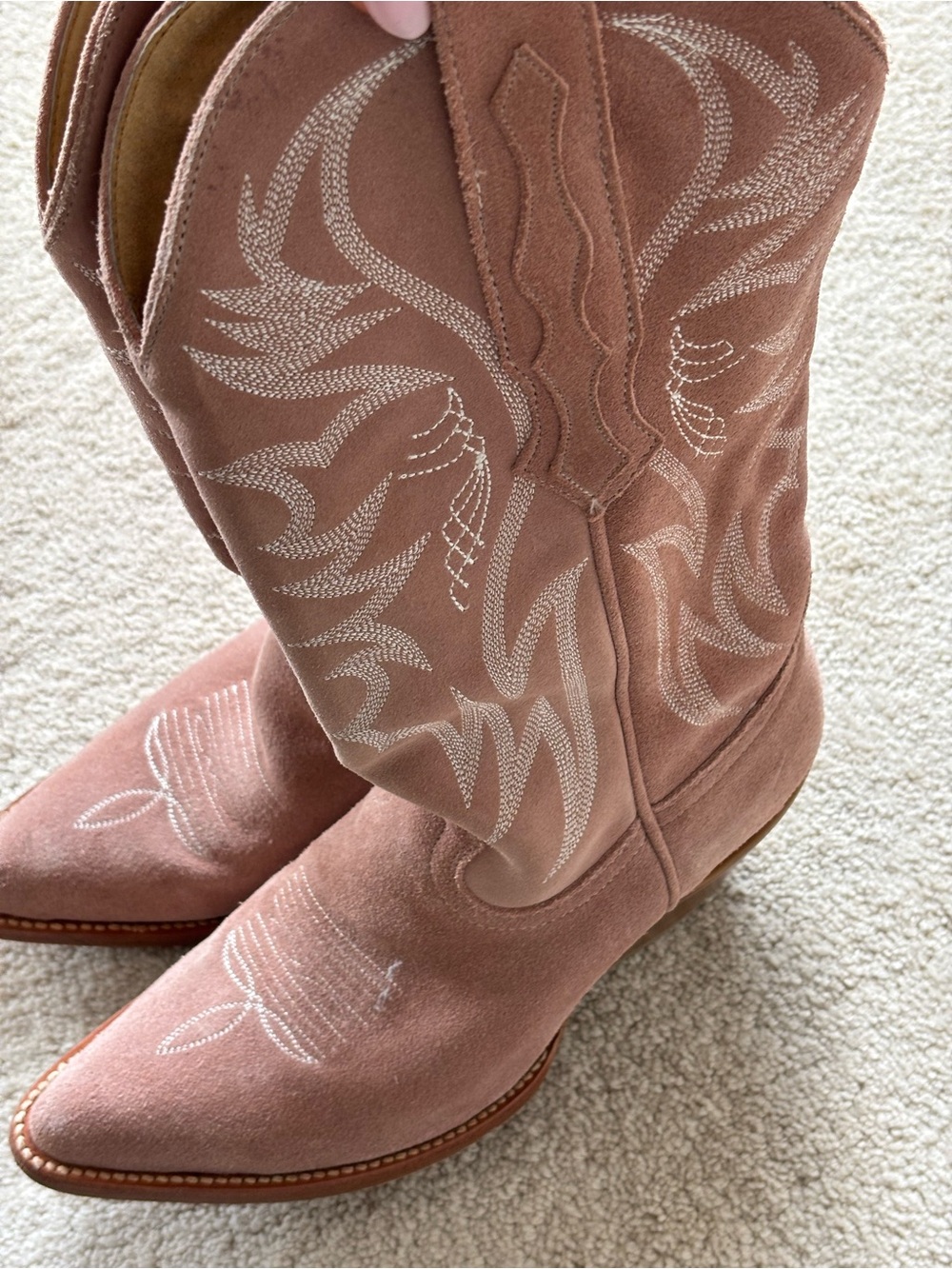 Idyllwind Pink Suede Western Cowboy Boots
